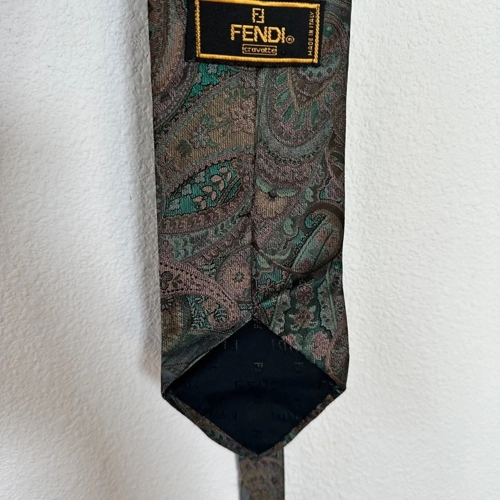 Fendi Cravatte Silk Neck Tie Made in Italy